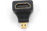 Угловой переходник Cablexpert HDMI-microHDMI, 19F/19M, золотые разъемы, пакет A-HDMI-FDML