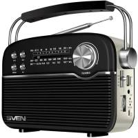 Радиоприёмник SVEN АС SRP-500 черный, 3 Вт, Bluetooth, FM/AM/SW, USB, microSD, AUX, встроенный аккумулятор SV-020415