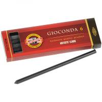 Грифели для цанговых карандашей Koh-I-Noor Gioconda 4B, 5.6 мм, 6 шт, круглый, пластиковый короб 486504B009PK