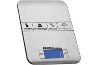 Кухонные весы Centek сталь, сенсор, LCD- 59х27 с подсветкой, t в комнате, max 5кг, шаг 1г CT-2464