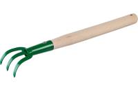 Трехзубый рыхлитель с деревянной ручкой 75x75x430 мм РОСТОК 39616