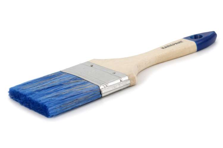 Плоская кисть для водных красок и лаков ZOLDER 75 х 12 мм, искусственная щетина, деревянная ручка 07515aqz