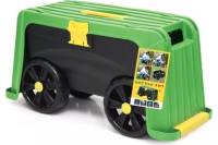 Ящик-подставка HELEX на колесах, 4в1, зеленый/черный H835