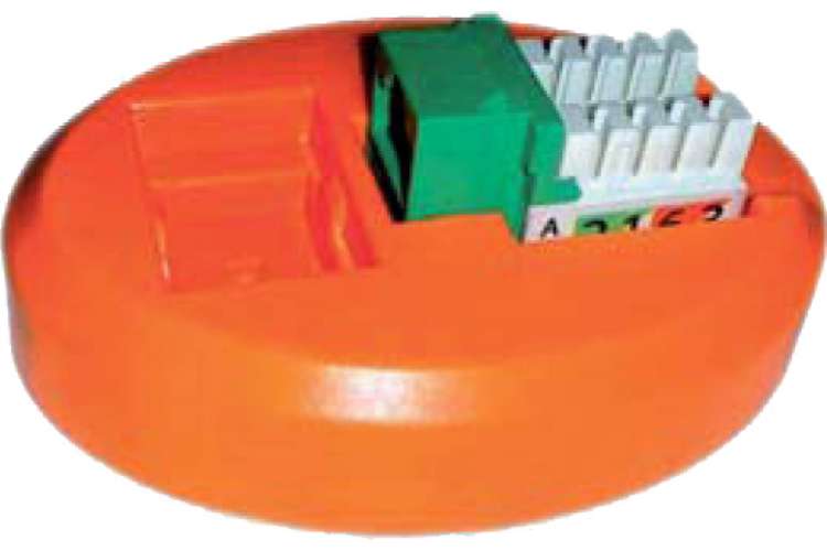 Площадка для заделки модулей серии KJ2 Hyperline KJ2-PS-OR 80х60 мм, цвет оранжевый 281782