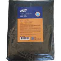 Мешки для мусора в упаковке (50 шт, 1000х1400 мм, 240 л, 50 мкм, ПВД, черные) Luscan 1623268