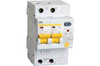 Дифференциальный автоматический выключатель тока IEK АД-12М C, 50A, 30mA, тип A, 4.5kA, 2п, 4 модуля MAD12-2-050-C-030