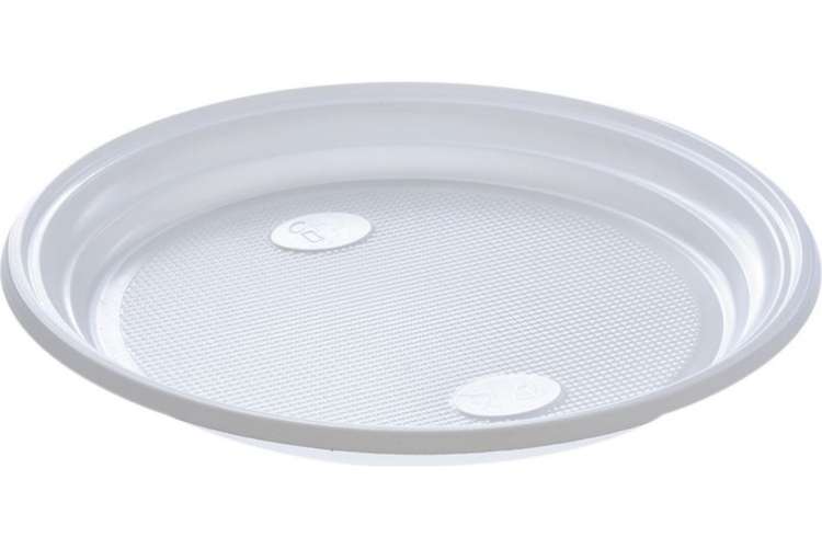 Одноразовая тарелка ООО Комус d-205 мм, белая, 10 шт. 1240590