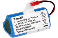 Аккумулятор для робота-пылесоса Chuwi iLife (11.1В, 2.6Ач, Li-ion) TopON PN: CS-EPV300VX TOP-CH-11.1