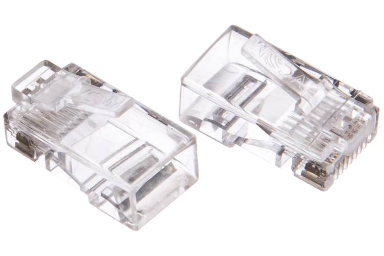Коннекторы VCOM RJ-45 /8P8C/ для UTP кабеля 5 категории / упаковка по 20 шт./ VNA2200-1/20