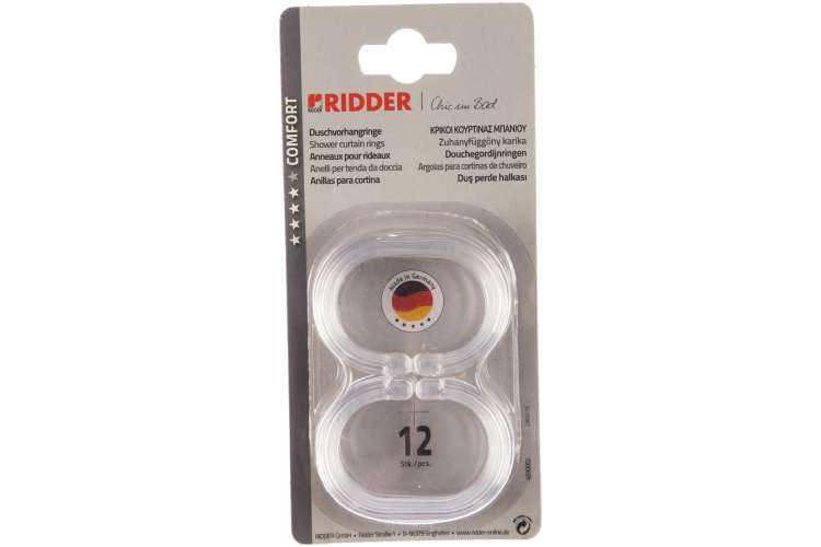 Кольца для штанги RIDDER комплект 12 шт прозрачный 49300