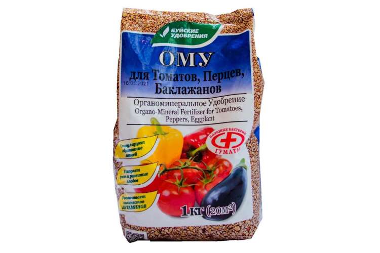 Органоминеральное удобрение Буйские Удобрения Для томатов, перцев, баклажанов 1 кг 4607019656547
