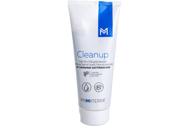 Паста для очистки кожи рук от сильных загрязнений TM Primaterra M Solo CleanUp туба 200 мл 9001