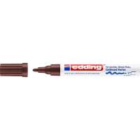 Матовый лаковый маркер Edding пигментные чернила, округлый наконечник, 2-4 мм, коричневый E-4000#7