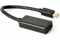 Переходник Cablexpert mini DisplayPort - DisplayPort 4K 20M/20F длина 16см черный A-mDPM-DPF4K-01