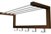 Настенная вешалка Мебелик Дольче темно-коричневый/металлик 4968