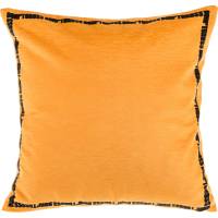 Декоративная подушка Moroshka Don`t cross 40x40 см, на молнии, цвет оранжевый, черный 919-201-01