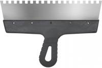 Фасадный зубчатый шпатель (300 мм, нержавеющая сталь, 8 мм) Biber 35233 тов-169784
