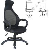 Компьютерное офисное кресло руководителя BRABIX PREMIUM Genesis EX-517, с подлокотниками, экокожа / сетка 531574