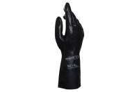 Латексно-неопреновые перчатки MAPA Technic/UltraNeo 420 хб напыление, размер 7, черные 606253