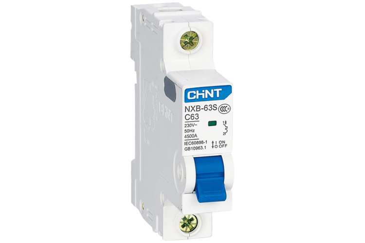 Автоматический выключатель CHINT NXB-63S 1P 40А 4.5kA характеристика C R 296714