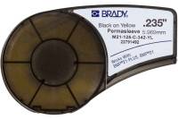 Трубка термоусадочная 6.00мм/2.10м, черный на желтом Brady M21-125-C-342 -YL brd139750
