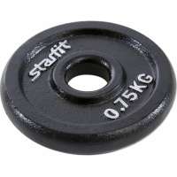 Чугунный диск Starfit BB-204 0.75 кг, d=26 мм, черный УТ-00018814