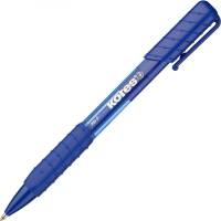Автоматическая шариковая ручка 12 шт в упаковке Kores К6 треугольный корпус манжетка 0.5 мм синий 369796