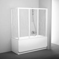 Боковая перегородка (шторка, ширма) на борт ванны Ravak APSV-70 белый профиль, прозрачное стекло 95010102Z1 00000018001