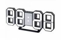 Часы-будильник Perfeo LED LUMINOUS, черный корпус, белая подсветка 30010065