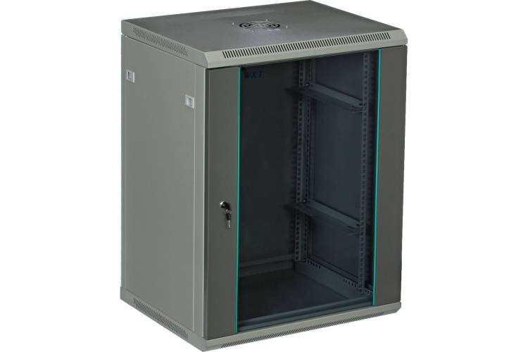 Серверный настенный шкаф W&T 15U 600х500 19 дюймов серый C156050GWTWOF