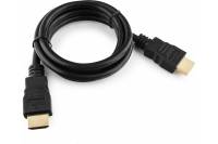 Кабель HDMI Cablexpert, 1м, v2,0, 19M/19M, черный, позолоченные разъемы, экран, пакет CC-HDMI4-1M