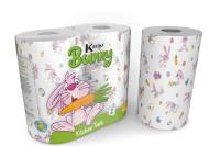 Бумажные полотенца World Cart Кролик, Kartika Collection, 2-х слойные, 2 рулона/70 листов BNN-KT-01