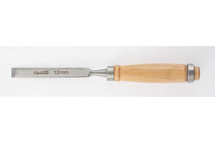 Долото-стамеска SPARTA 12 мм, деревянная рукоятка 242445