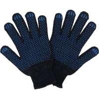 Трикотажные перчатки с ПВХ ПРОМПЕРЧАТКИ 6 нитей, 10 класс, черные, 100 пар ПП-27910/100