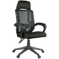 Кресло руководителя Helmi HL-E32 Ergo LUX, регулируемый подлокотник, подголовник и поясничный упор, ткань черная 284606