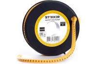Кабель-маркер STEKKER 8 для провода сеч.2,5мм, желтый, CBMR25-8 39105