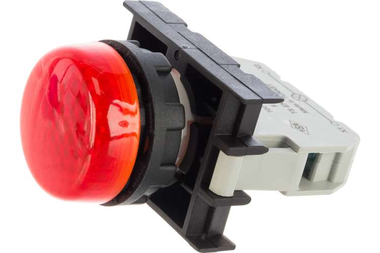 Сигнальная арматура Emas красная, с блоком подсветки BK, красный светодиод, 100-230В AC B0K0XK
