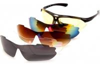Спортивные солнцезащитные очки с 5 сменными линзами BRADEX в чехле, красные SF 0154