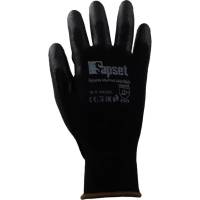 Защитные рабочие женские перчатки SAPSET Avior Black черные, нейлоновые с покрытием из полиуретана, 6 пар, 8 размер Aviorblack8.6