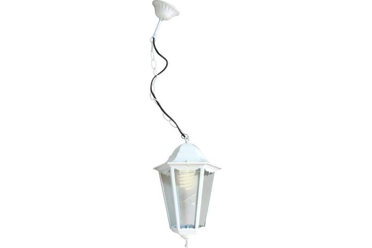 Садово-парковый светильник, шестигранный на цепочке 60W E27 230V, белый Feron 6105 11059