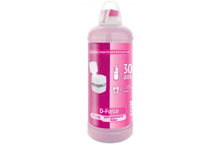 Жидкое средство 1.8 л для биотуалетов D-Force Pink Ваше Хозяйство 4620015699639