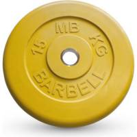 Обрезиненный диск Barbell d 51 мм, цветной, 15.0 кг 441