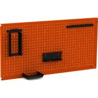 Металлическая перфопанель ООО Металекс Metalex 600x1600 оранжевая с комплектом аксессуаров PROA60160