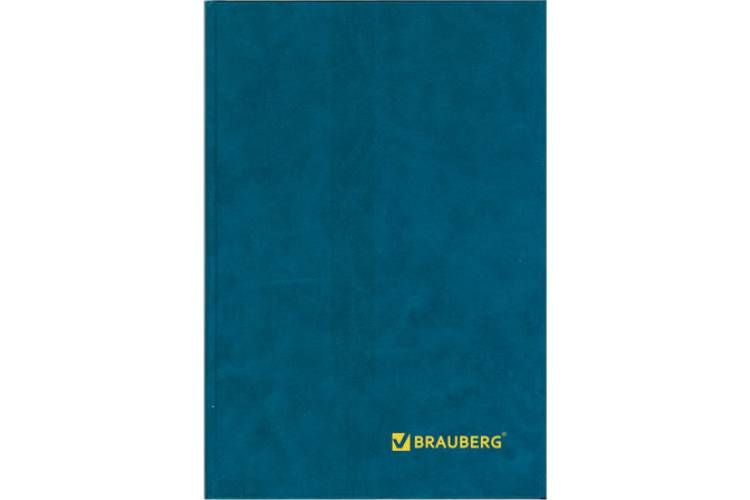 Книга учета BRAUBERG 96 листов, А4 200x290 мм клетка, твердая обложка из картона, блок 130069