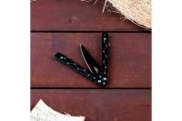 Нож-бабочка Мастер К лезвие 7.2 см, рукоять созвездие, черный, 16 см 1568960