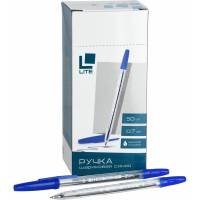 Шариковая ручка LINC 51 синий, 0.7 мм, прозрачный шестигранный корпус, 50 шт BPRL02-B