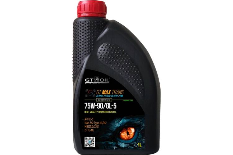 Трансмиссионное масло GT OIL Max Trans SAE 75W-90 API GL5, 1 л 8809059409084