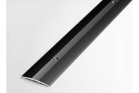 Порог прямой алюминиевый ЛУКА (5 шт, 37 мм, 2,7 м, декоративный, Черный) УТ000022300