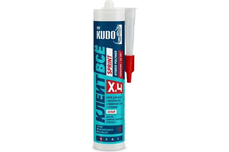 Клей KUDO Клеит Все SPRINT KX-4W на основе гибридных полимеров белый 280 мл 11605754