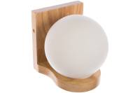 Декоративный настенный светильник APEYRON деревянная подставка, шар 16-02